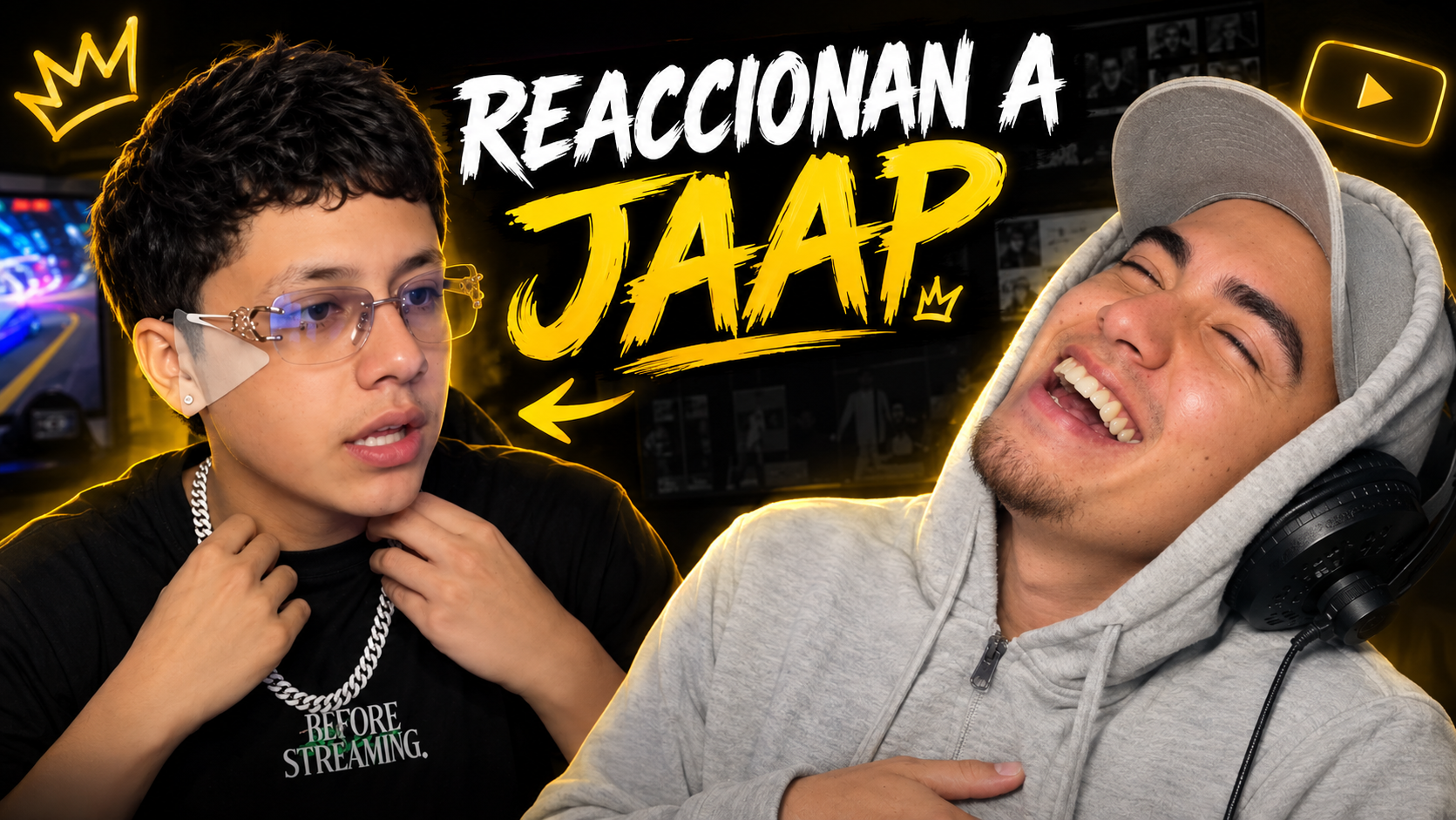 Bonyel reaccionando en directo